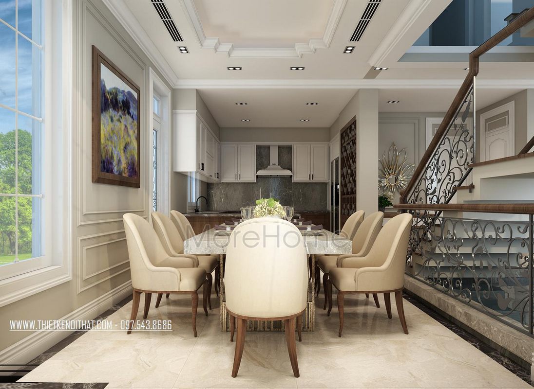 Thiết kế nội thất biệt thự Vinhomes Riverside Long Biên Hà Nội